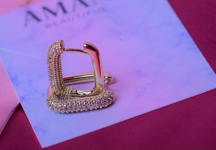 Rhinestone Square Earrings_0