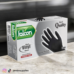 Vinyl Gloves Black Powder Free