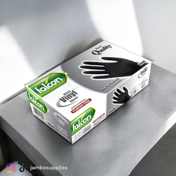 Vinyl Gloves Black Powder Free