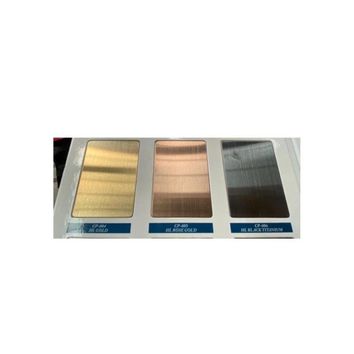 Plat Stainless Gold / Black 4x8 ft ( 1.22 x 2.44m)