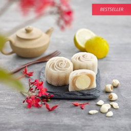 100% Japanese Yuzu White Chocolate Truffle Snowskin Mooncake [Best Seller] 纯柚子冰皮月饼