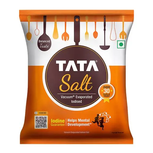Tata Salt Vacuum Evaporated Iodised Salt - Helps Mental Development, 1 kg Pouch_0