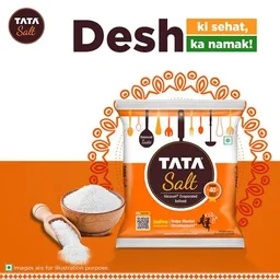 Tata Salt Vacuum Evaporated Iodised Salt - Helps Mental Development, 1 kg Pouch