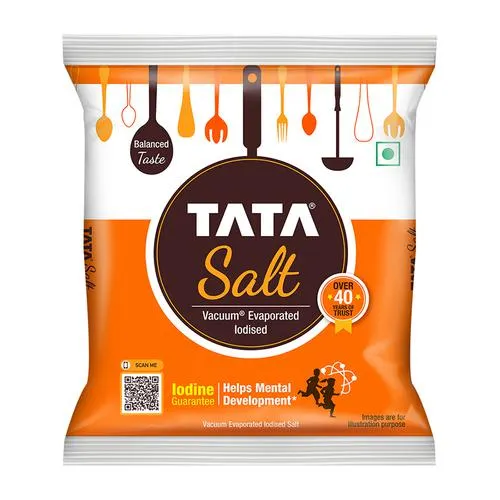 Tata Salt Vacuum Evaporated Iodised Salt - Helps Mental Development, 1 kg Pouch_1
