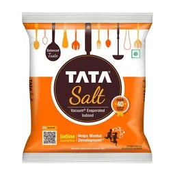 Tata Salt Vacuum Evaporated Iodised Salt - Helps Mental Development, 1 kg Pouch