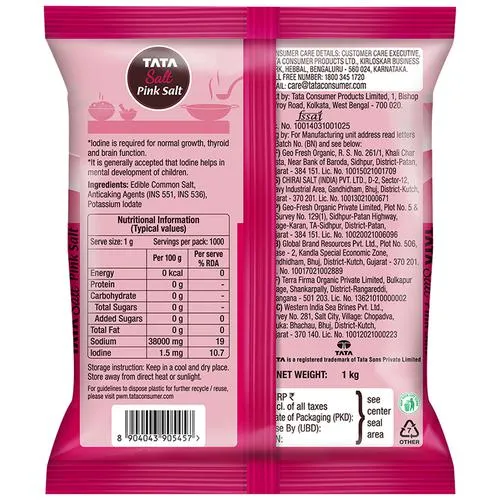 Tata Salt Pink Salt, 1 kg Pouch_2