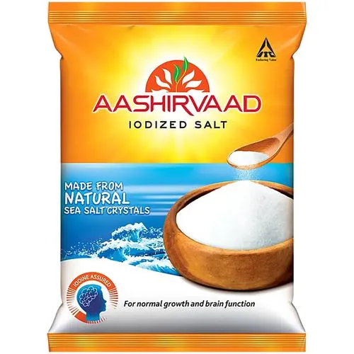 Aashirvaad Salt/Uppu - Iodised, 1 kg Pouch_1