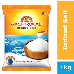 Aashirvaad Salt/Uppu - Iodised, 1 kg Pouch