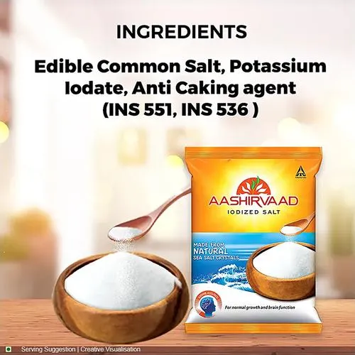 Aashirvaad Salt/Uppu - Iodised, 1 kg Pouch_3