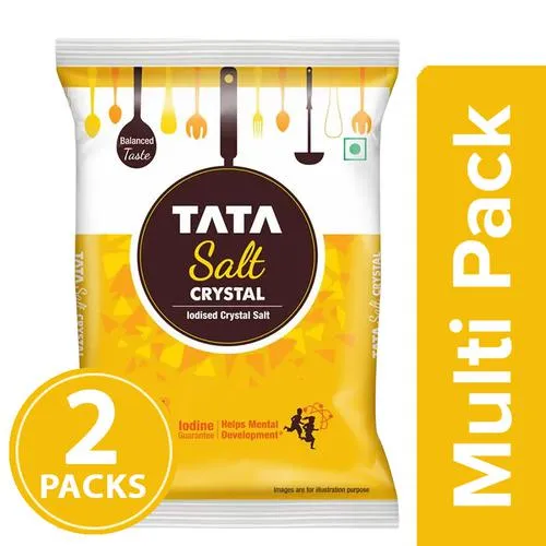 Tata Salt Iodised Crystal Salt, 2x1kg Multipack_0