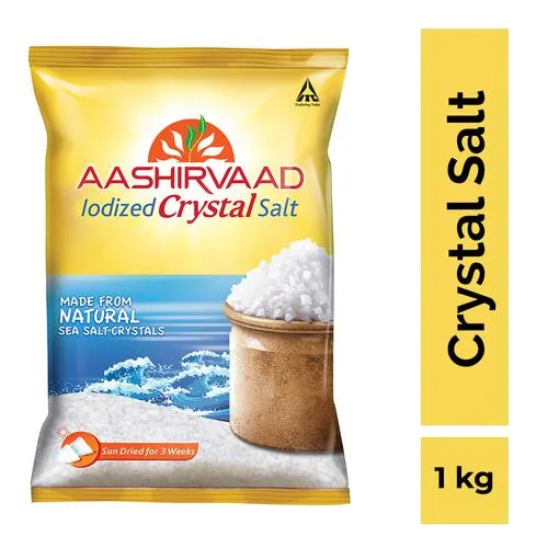 Aashirvaad Iodized Crystal Salt/Uppu, 1 kg_0