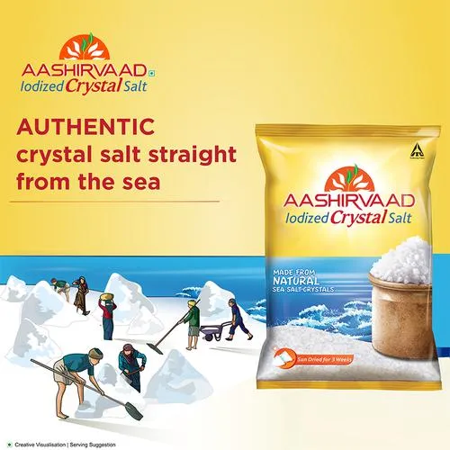 Aashirvaad Iodized Crystal Salt/Uppu, 1 kg_3