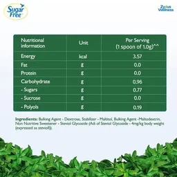 Sugar Free Green Sweetener - For Calorie Conscious, 400 g