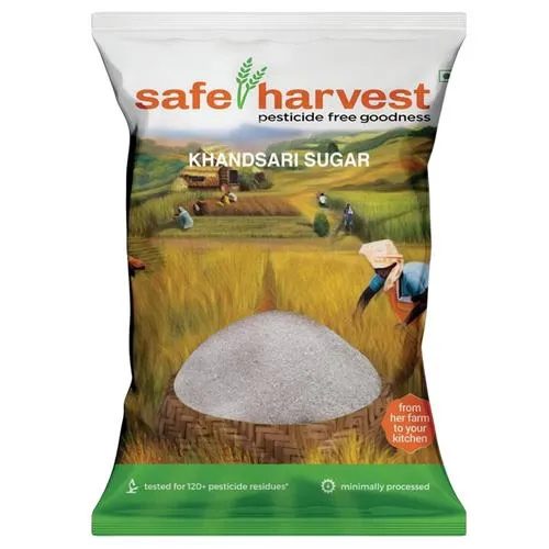 Safe Harvest Khandsari Sugar/Sakkare - Pesticide Free, 1 kg
