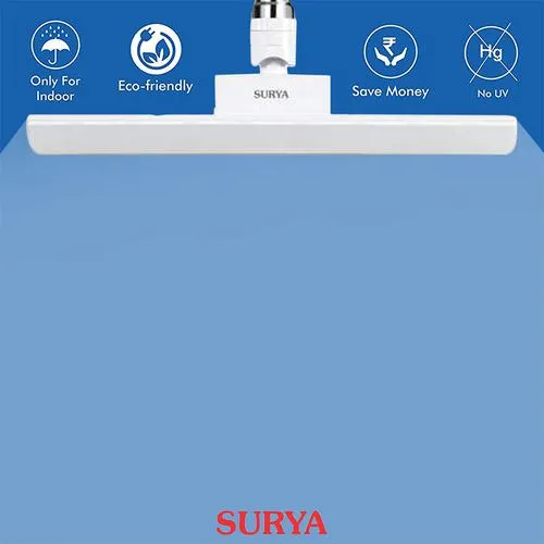 Surya B22 Light T Bulb - 30W, Angular, Cool Day White, Medium, Flicker Free, 2 pcs_1