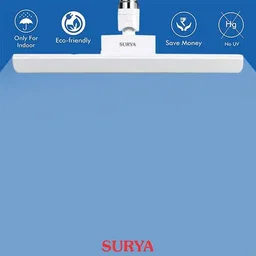Surya B22 Light T Bulb - 30W, Angular, Cool Day White, Medium, Flicker Free, 2 pcs