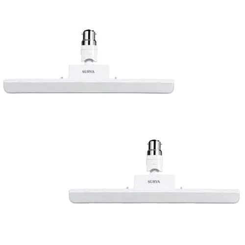 Surya B22 Light T Bulb - 30W, Angular, Cool Day White, Medium, Flicker Free, 2 pcs
