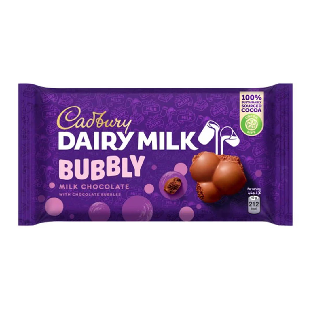 Cadbury Dairy Milk Bubbly Chocolate Bar -40g