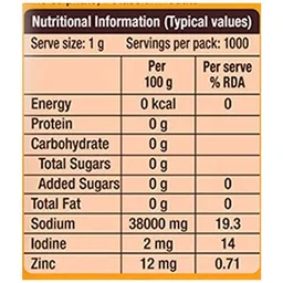 Tata Salt Immuno*, Goodness of Zinc & Iodine, Zinc Helps Support Immunity, Edible Common Salt, 1 kg