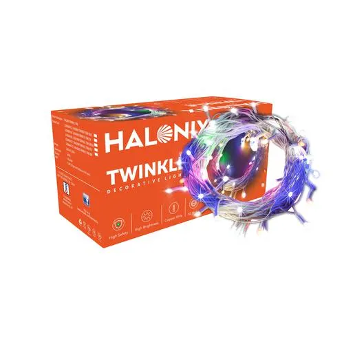 Halonix LED String/Rice Light - Twinkle 46 LED Decorative Light, 10 m, Muticoloured, Copper, Diwali/Christmas/Home Decor, 1 pc_1