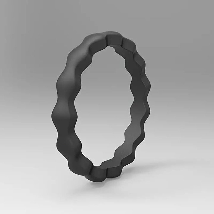 Scalloped Silicone rings 3mm_6