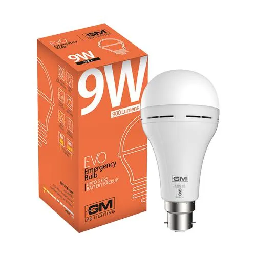 GM Evo 9 Watt Emergency Inverter Bulb - Environment Friendly, Provides White, Cool Day Light, 1 pc_1