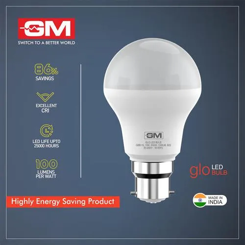 GM GLO 15 Watt LED Bulb - Energy Saving, Provides White, Cool Day Light, 1 pc_2