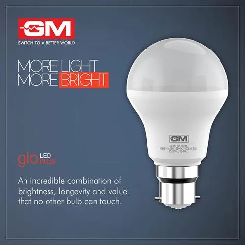 GM GLO 15 Watt LED Bulb - Energy Saving, Provides White, Cool Day Light, 1 pc_6