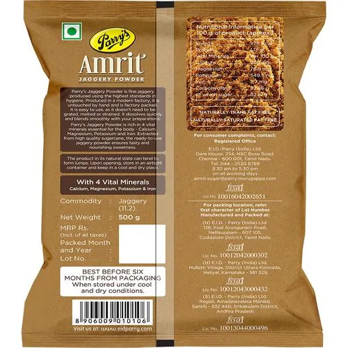 Parry's Amrit Powdered Jaggery, 2x500 g Multipack_2