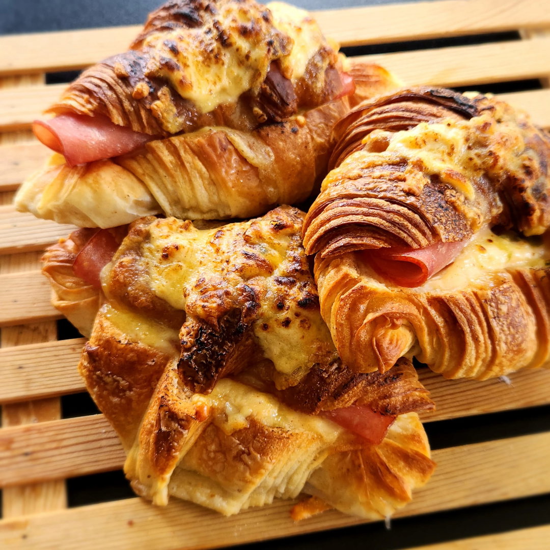 Twice-Baked Ham & Cheese Croissant