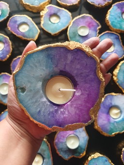 Rainbow Agate Tealight holder