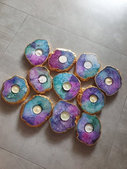 Rainbow Agate Tealight holder