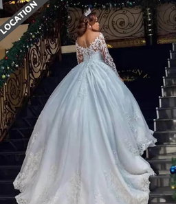 Robe de mariage princesse longue traine LOCA