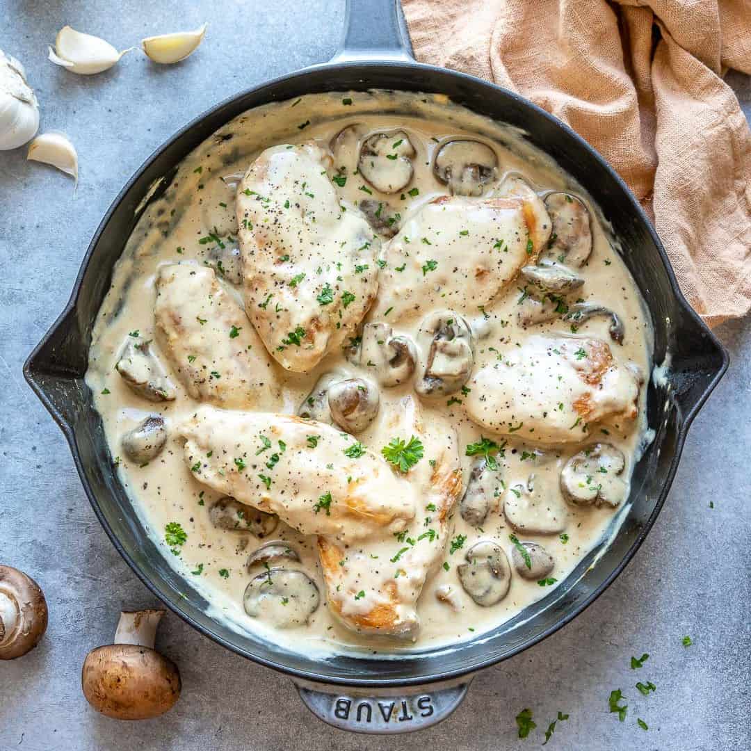 Mushroom Chicken Breast - صدور دجاج بكريمة المشروم_0