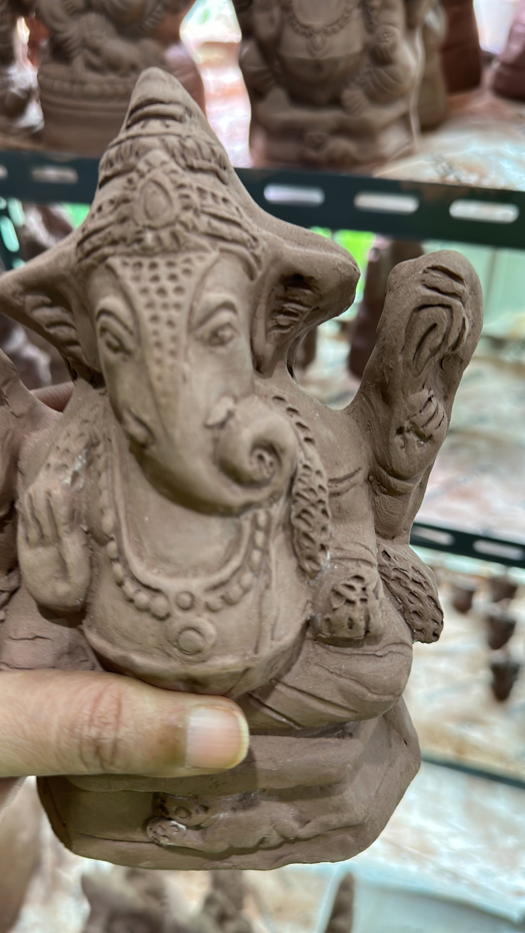 8” Plain Left trunk Dagdusheth of Pune with mukut