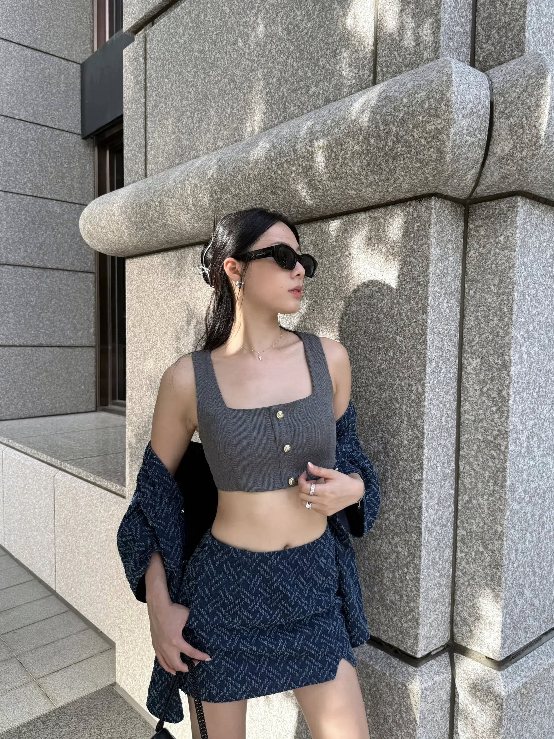 CLASSIC TIFFANY TOP (GREY)_0