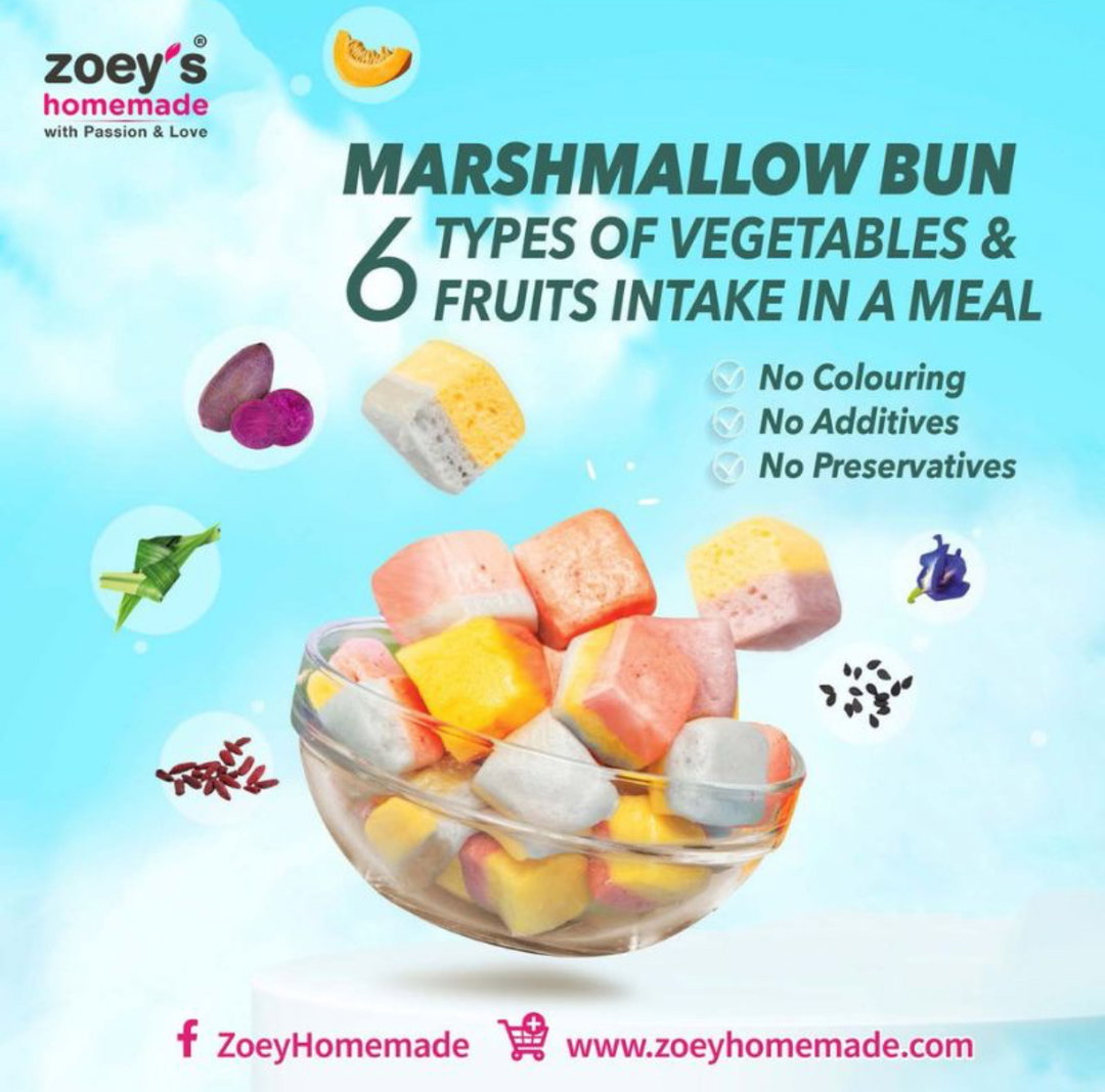  Zoey Marshmallows Bun 45-50pcs