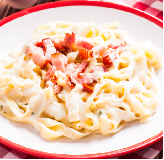 CARBONARA TAGLIATELLE (PASTA) (HALAL HAM)