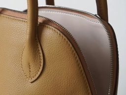 Partisan Hand-Crafted Mini EV Leather Bowler Bag (Biscuit Brown)