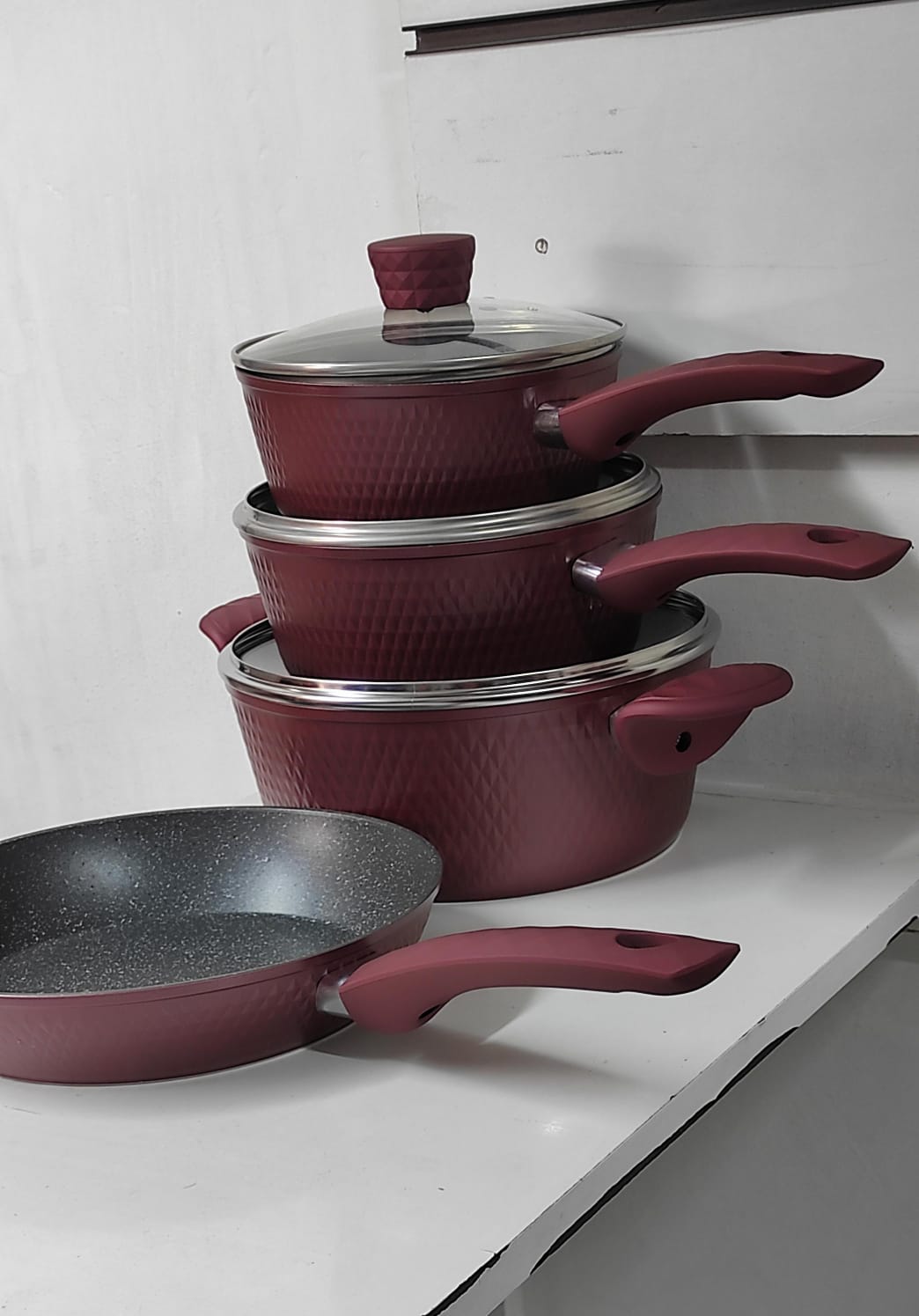 7pcs granite non-stick cookware set_1