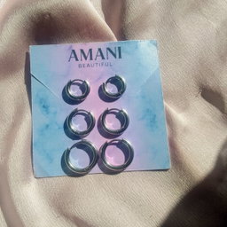 3 Pairs  Small hoops 