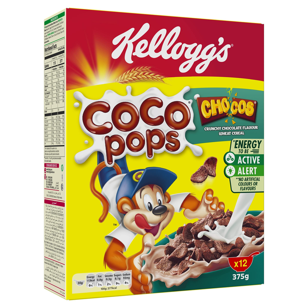 Kellogg s Coco Pops Chocos Wheat Cereal - artificial colors free artificial flavors free