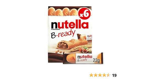 Nutella Ferrero B-Ready Wafer Filled with Hazelnut Spread (5+1 Free)