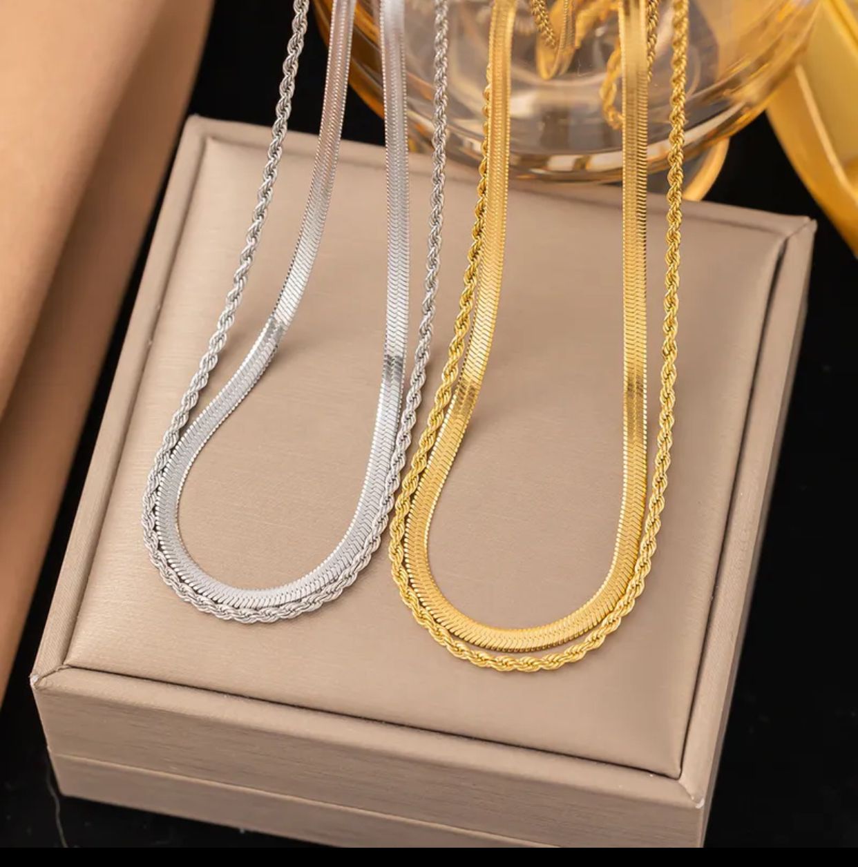Casual Double Style Necklace_0