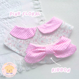 Pink Floral Ribbon Collar (Premium)