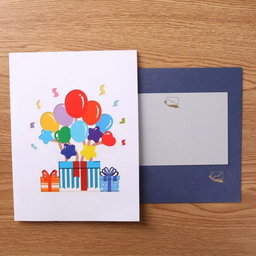 Caja de regalos con globos