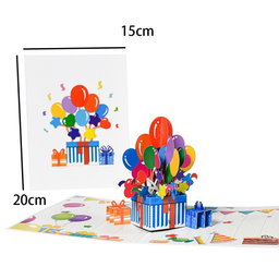 Caja de regalos con globos