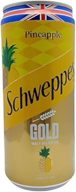Schweppes Gold Non-Alcoholic Malt Beverage Pineapple Flavor