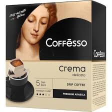 Coffesso Crema Arabica Ground Coffee Medium Roast with Drip Bags