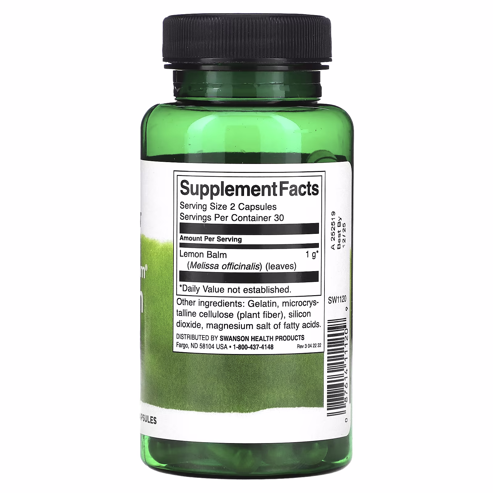 Full Spectrum Lemon Balm, 500 mg_1